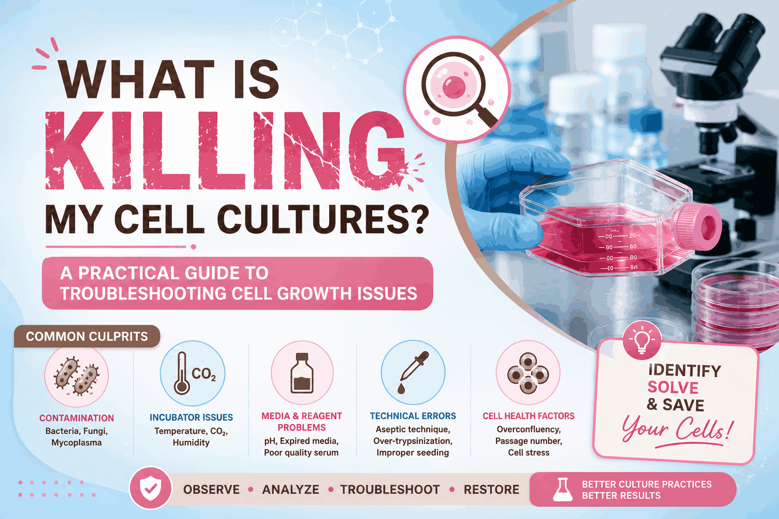 You are currently viewing What Is Killing My Cell Cultures? A Practical Guide to Troubleshooting Cell Growth Issues